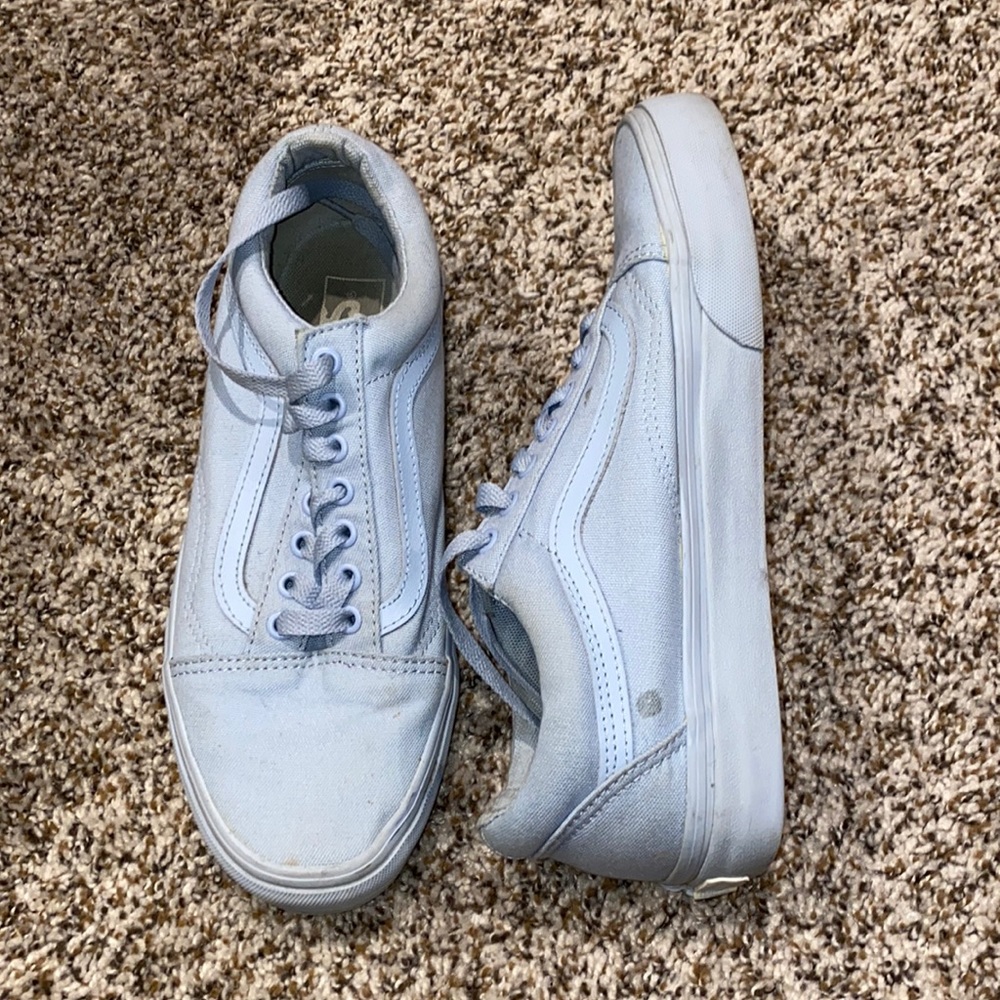 Baby blue old skool vans